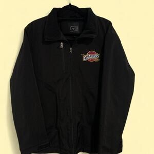Black Cleveland Cavaliers logo full zip jacket Sports by Carl Banks Size Medium